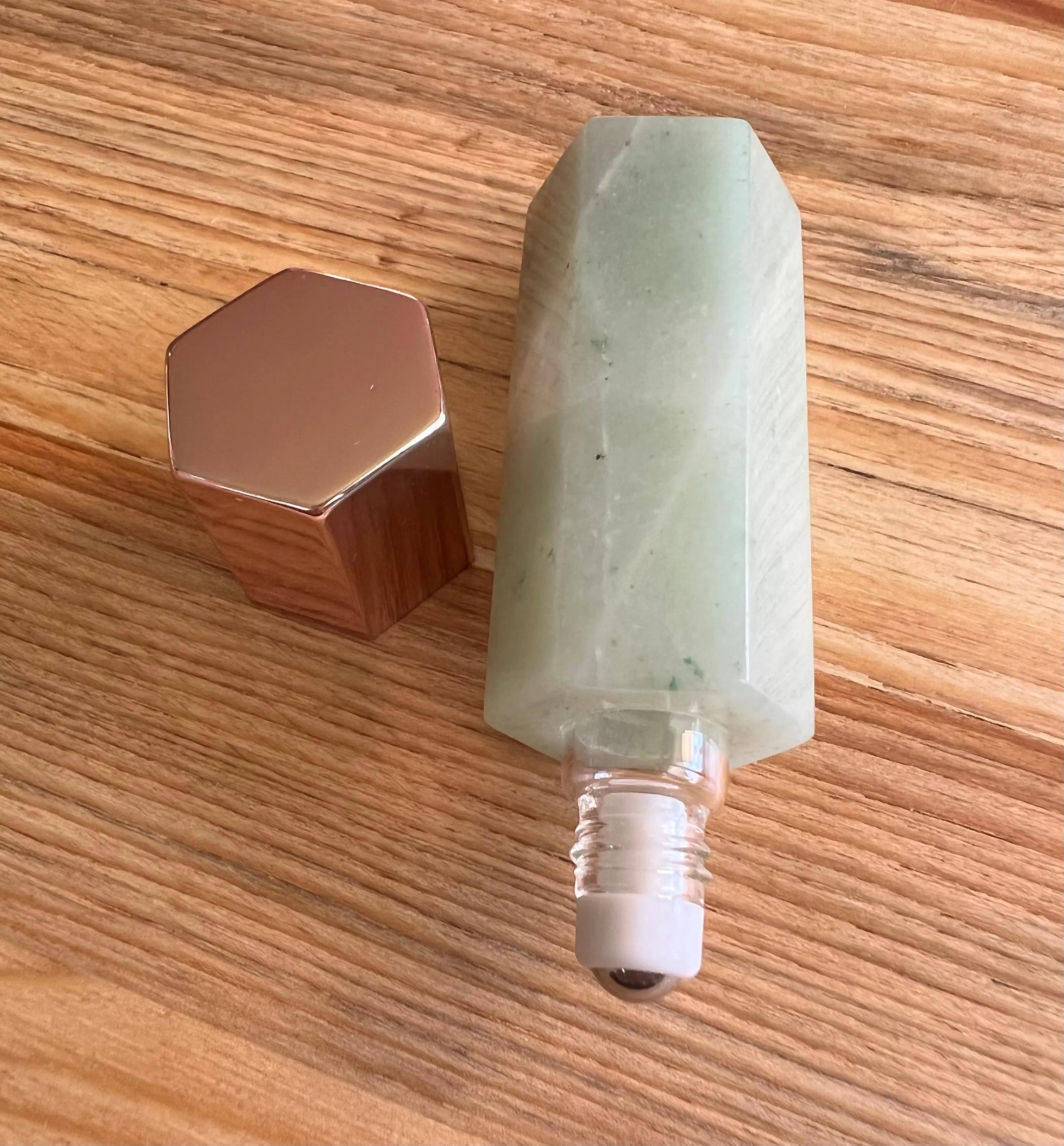 Gemstone Roller Bottle & Gua Sha Facial tool in one