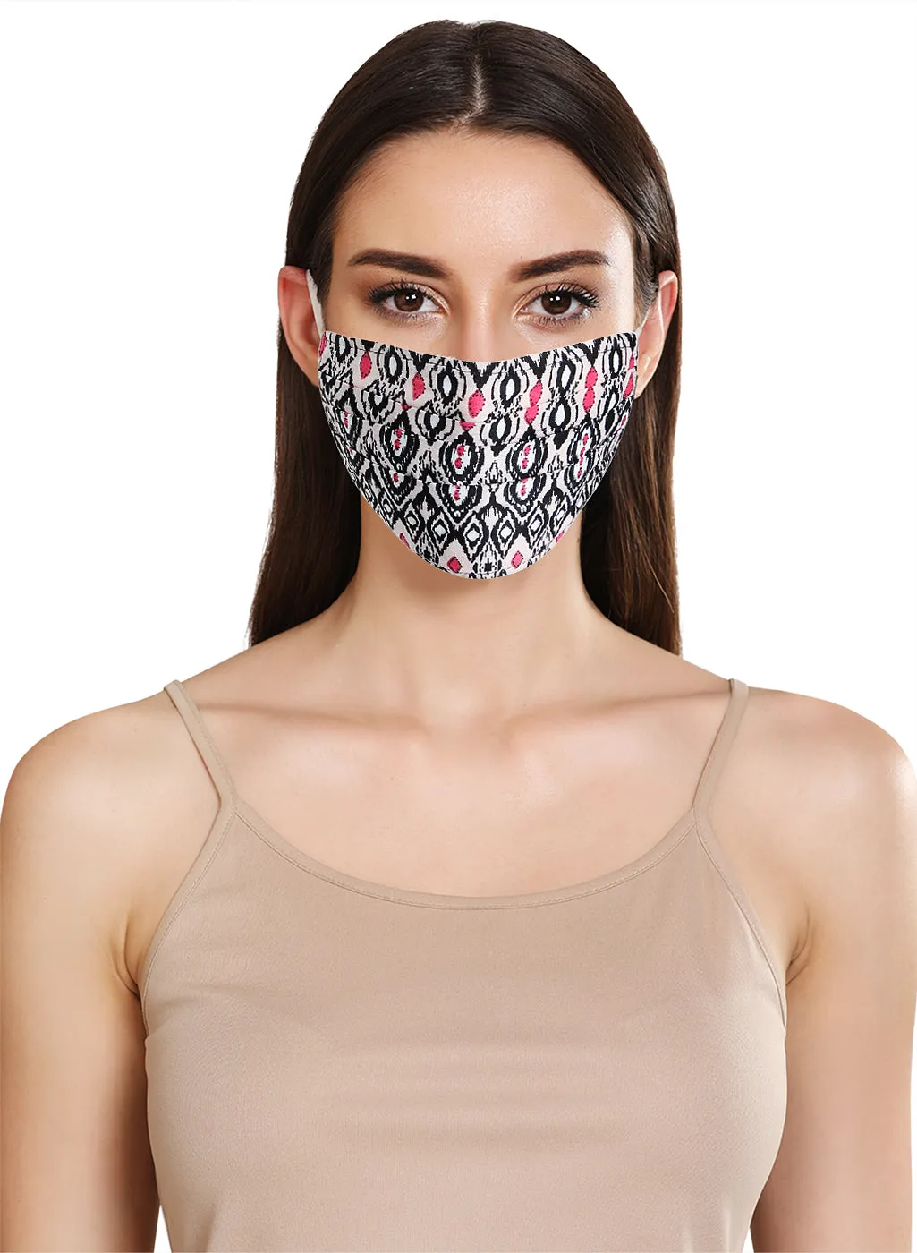 Geo Print Layered Face Mask