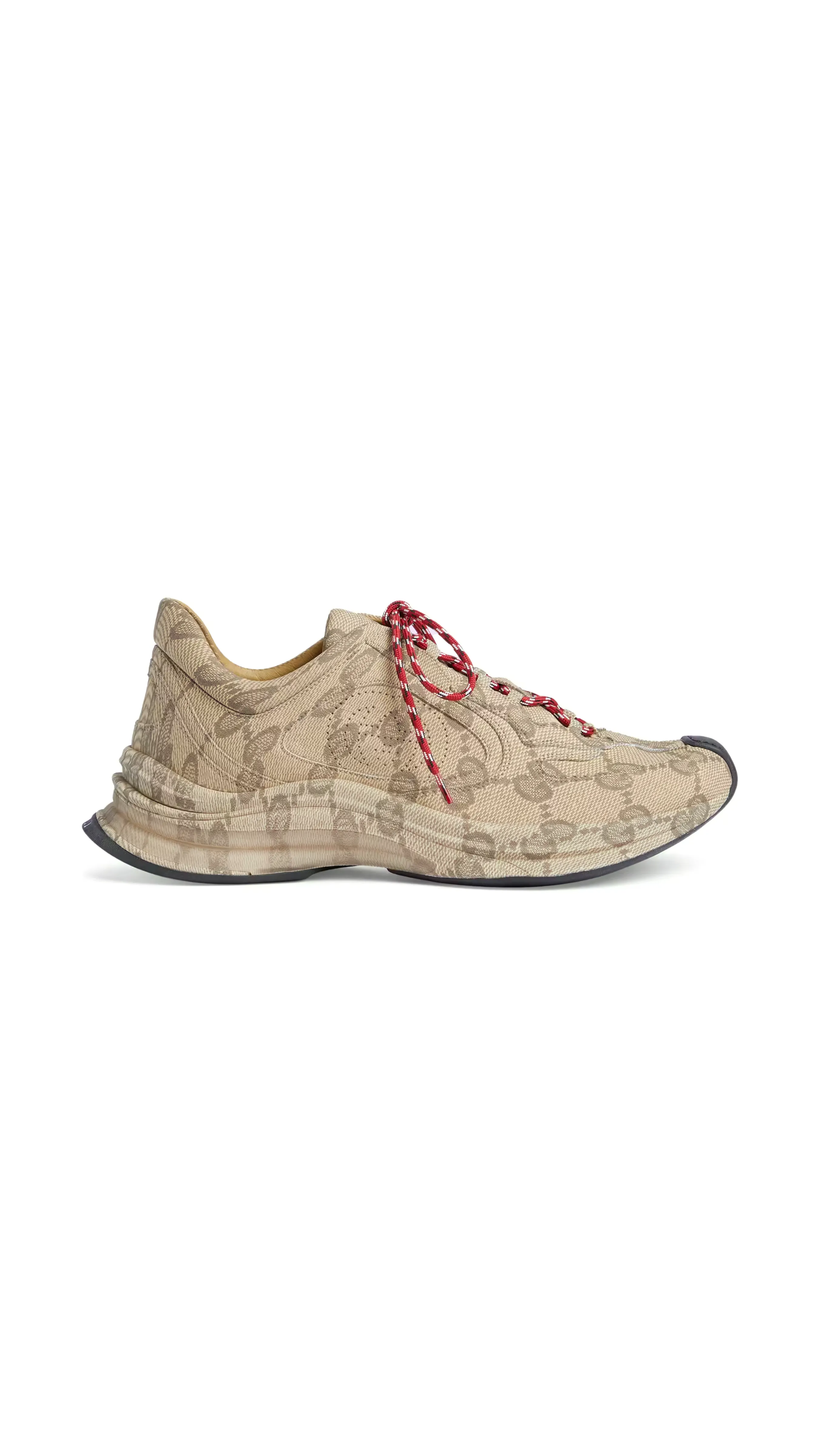 GG Run Sneakers - Beige/Ebony/Red