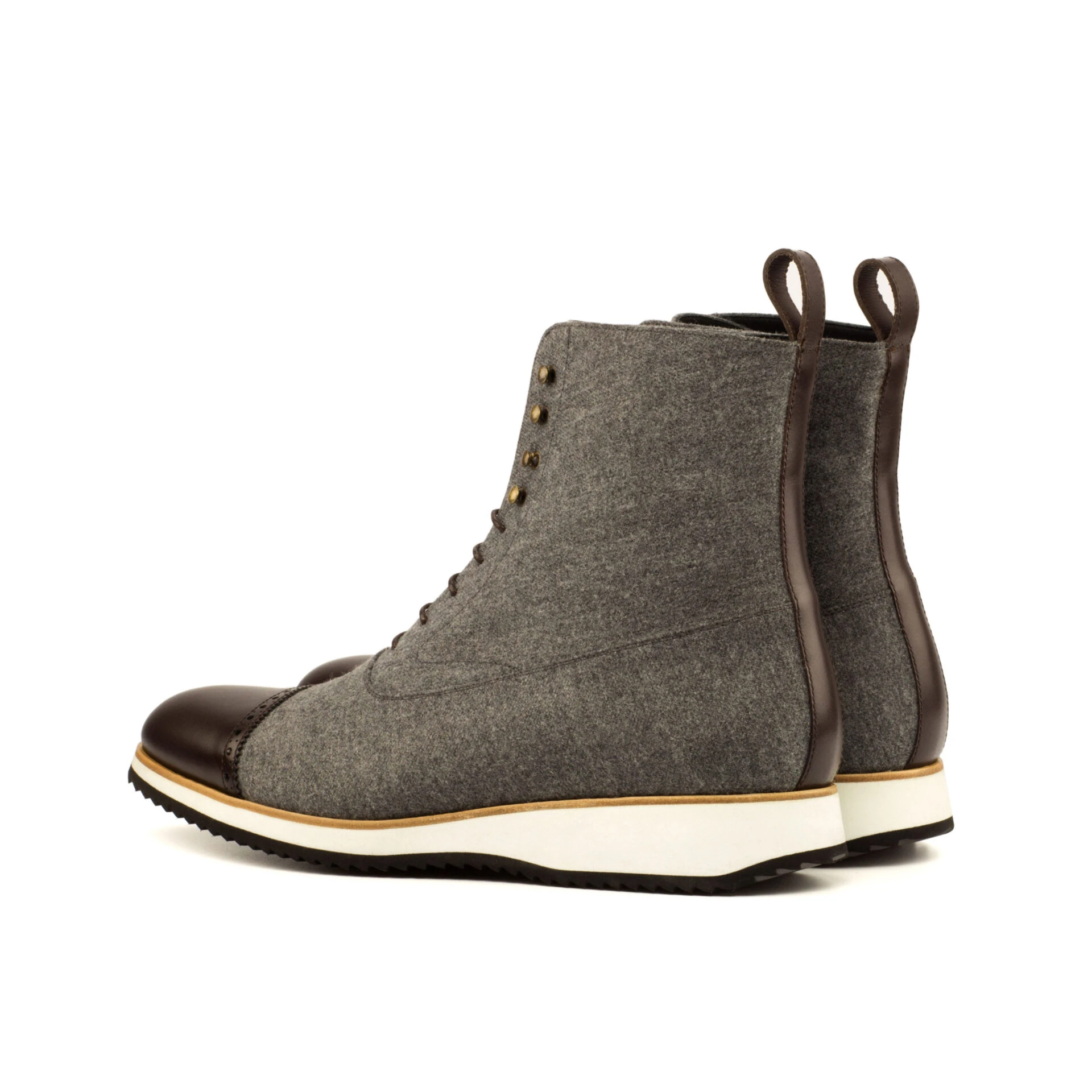 		Gray Balmoral Boots	