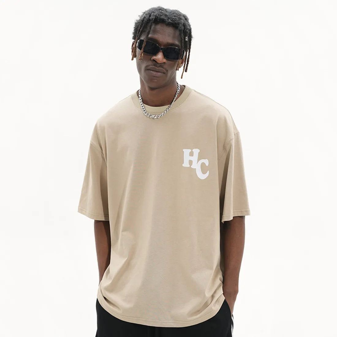 HARSH AND CRUEL  |Crew Neck Unisex Street Style Cotton Short Sleeves Logo