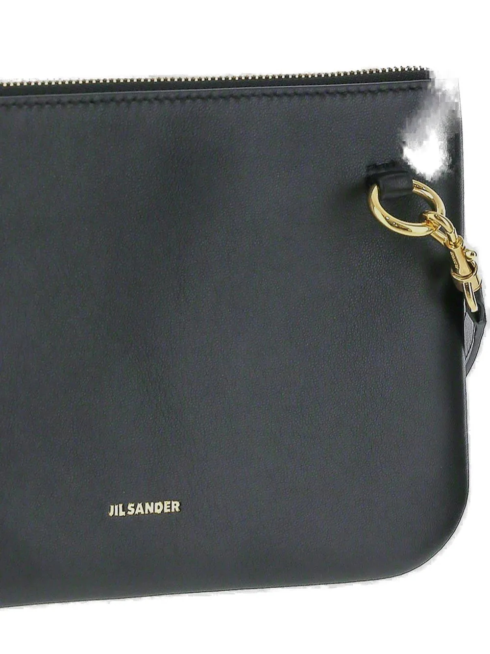 Jil Sander Logo Embossed Medium Shoulder Bag