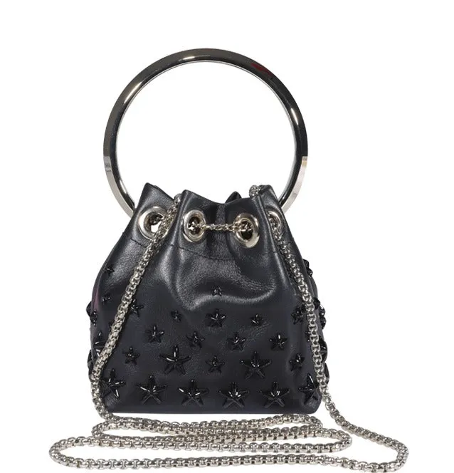 Jimmy Choo Allover Star Chain-Link Mini Toe Bag