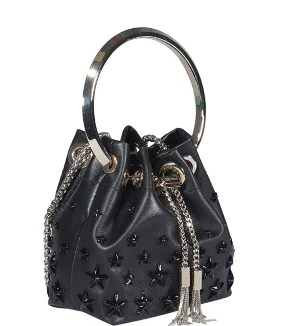 Jimmy Choo Allover Star Chain-Link Mini Toe Bag