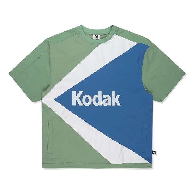 KODAK  |Unisex Nylon Street Style U-Neck Plain Short Sleeves Logo