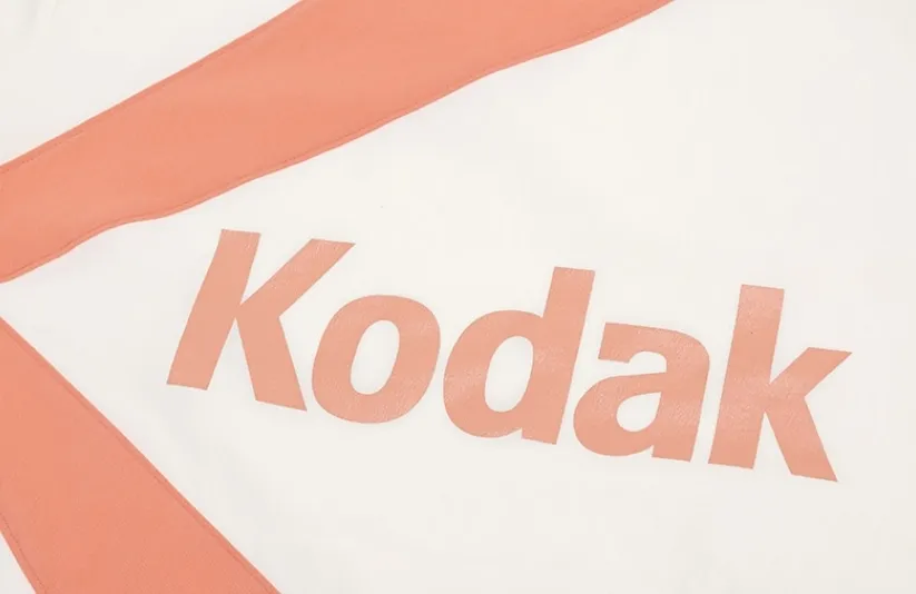 KODAK  |Unisex Nylon Street Style U-Neck Plain Short Sleeves Logo