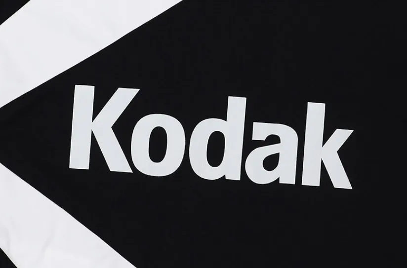 KODAK  |Unisex Nylon Street Style U-Neck Plain Short Sleeves Logo