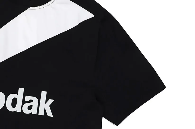 KODAK  |Unisex Nylon Street Style U-Neck Plain Short Sleeves Logo