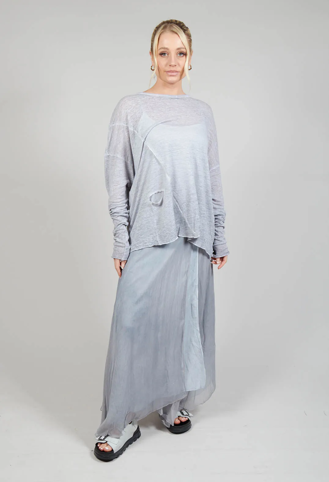 Linen Comfort Top in Original Grey