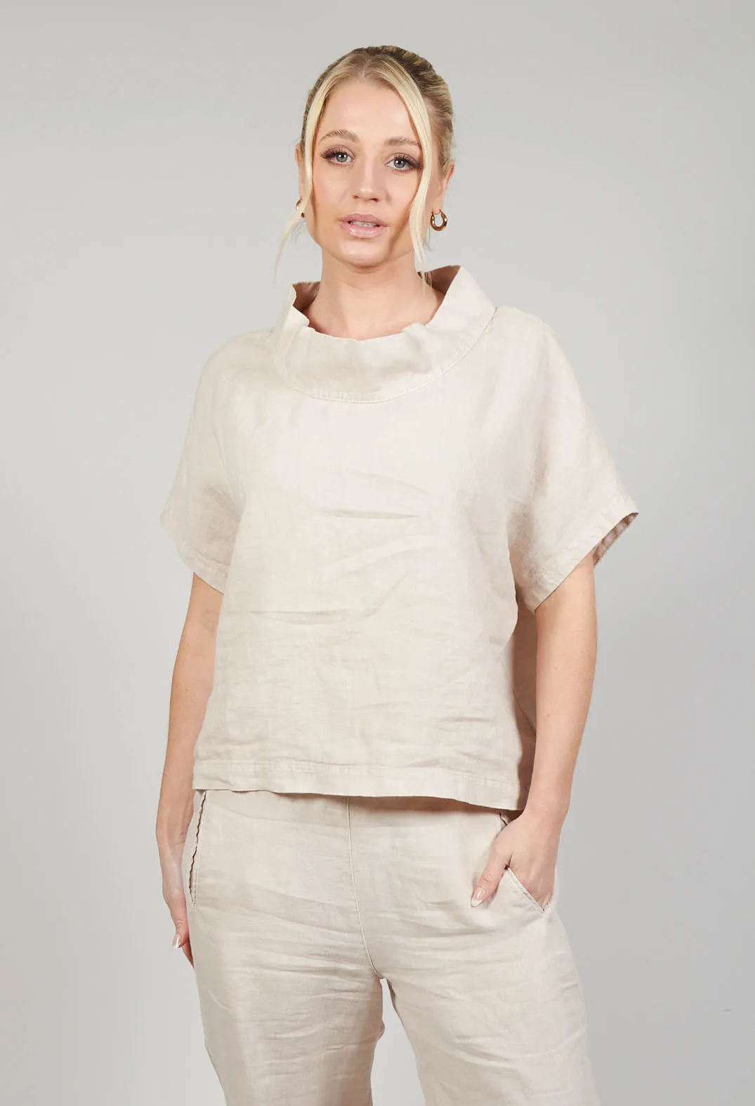 Linen Diva Top in Rattan