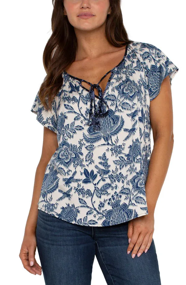 Liverpool Petal Sleeve Top