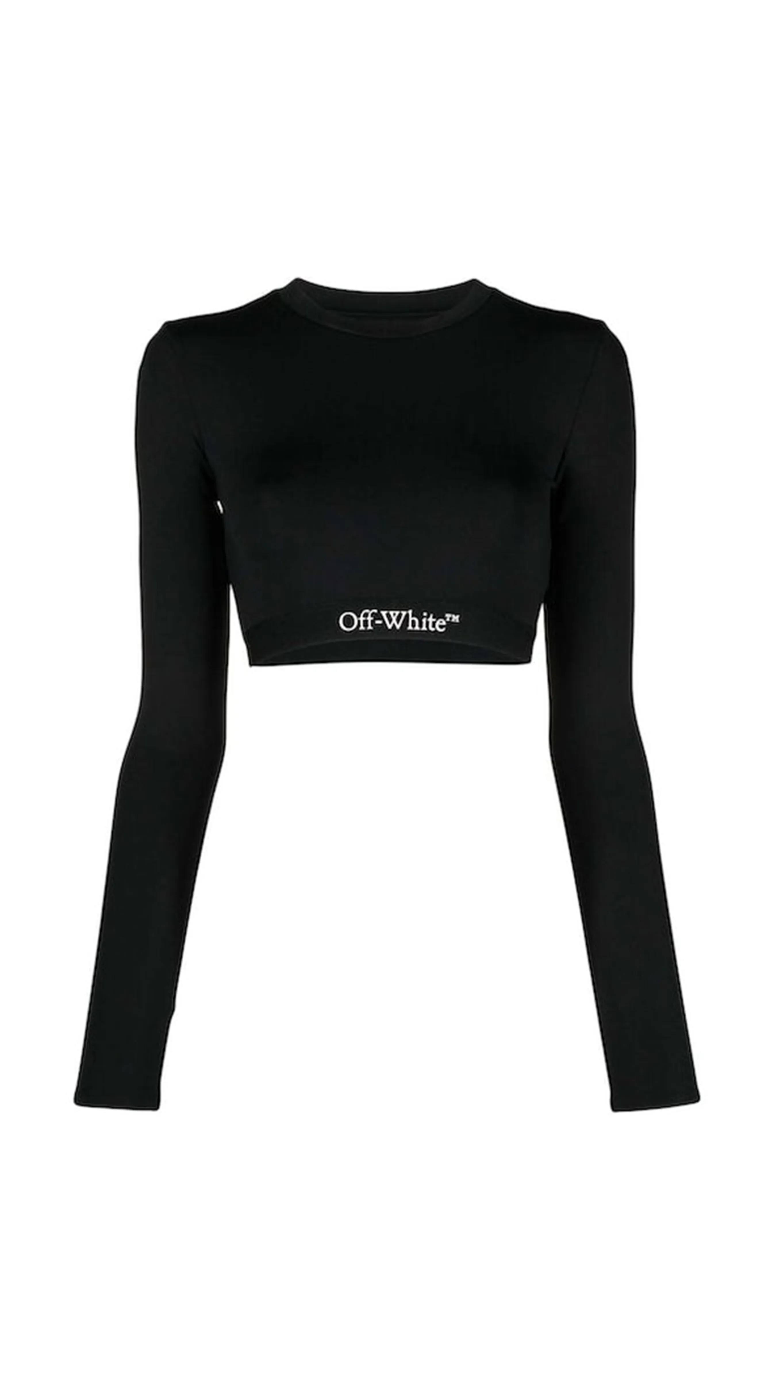 Logo Band Long Sleeve Top - Black