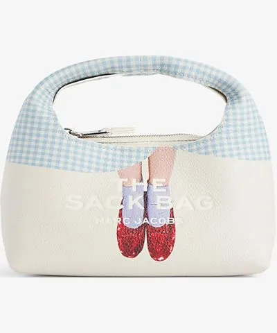 Marc Jacobs x The Wizard Of Oz The Mini Sack graphic and gingham-print leather top-handle bag