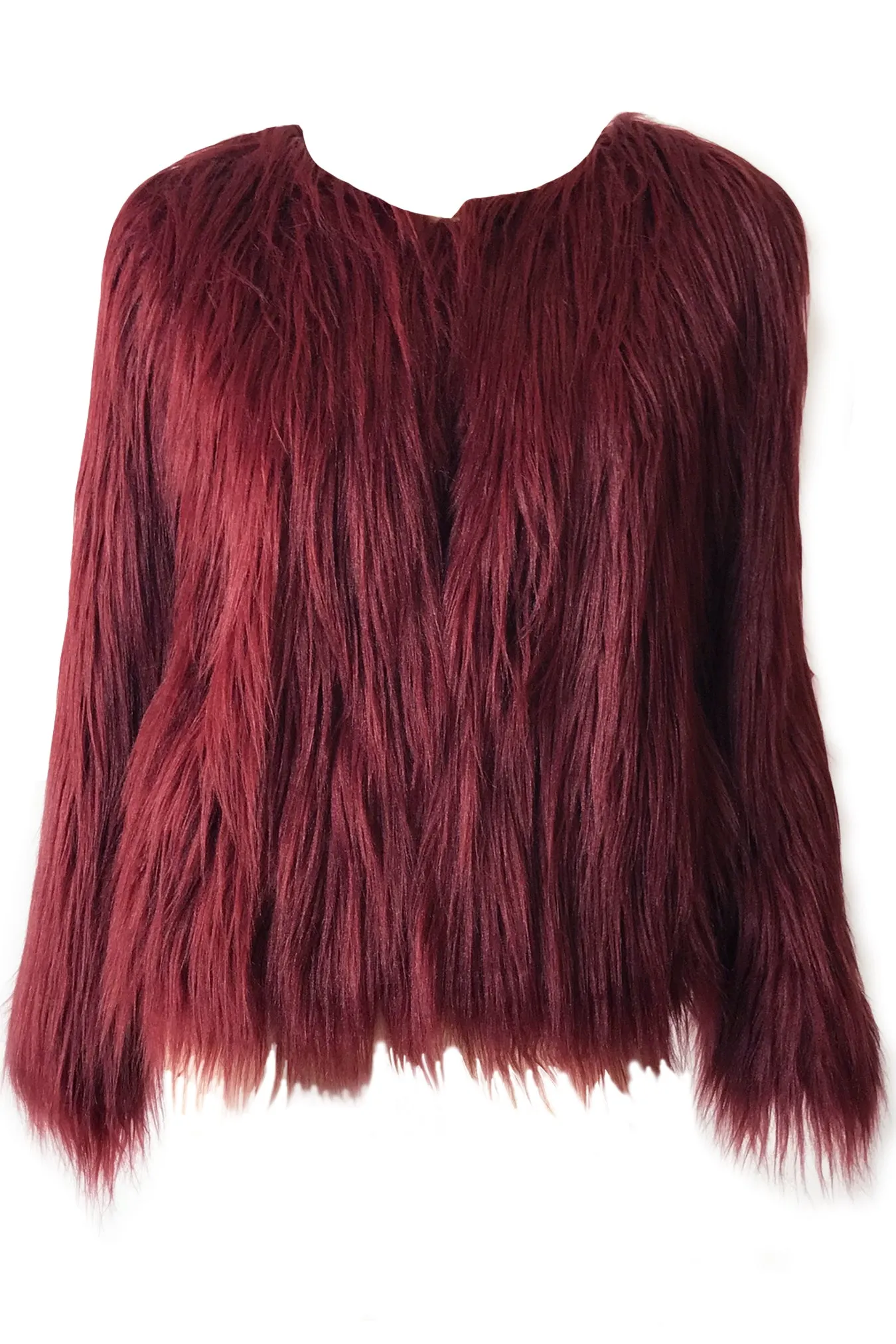 Marmont Faux Fur Jacket - Burgundy