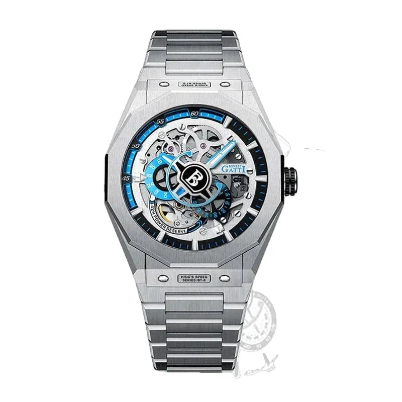 Men's Luxury Sapphire Stainless Steel Automatic Mechanical Wristwatch