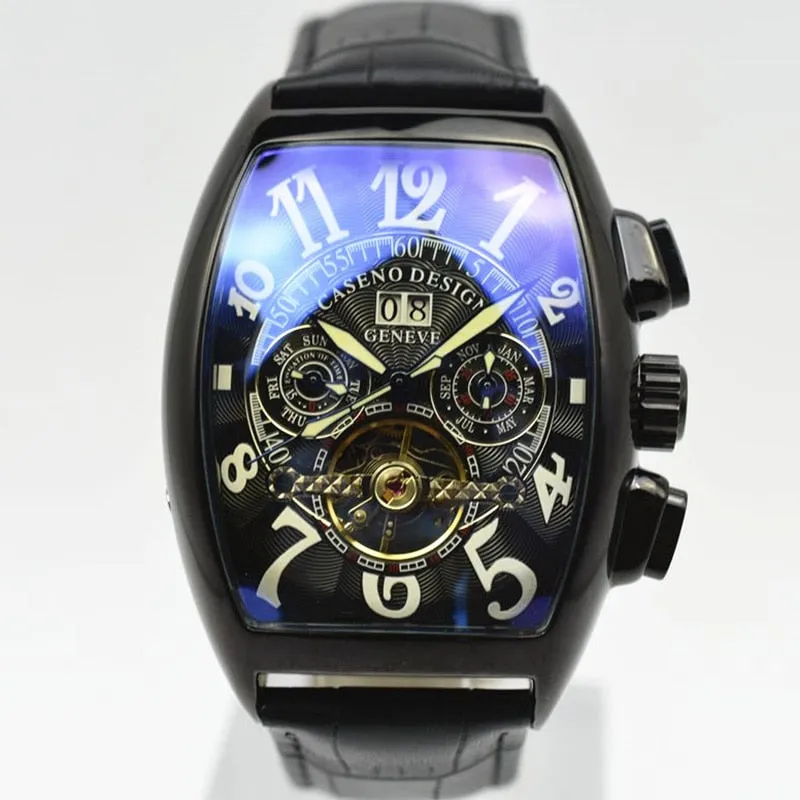 Men's Stainless Steel Luminous Automatic Mechanical Sport Wristwatches