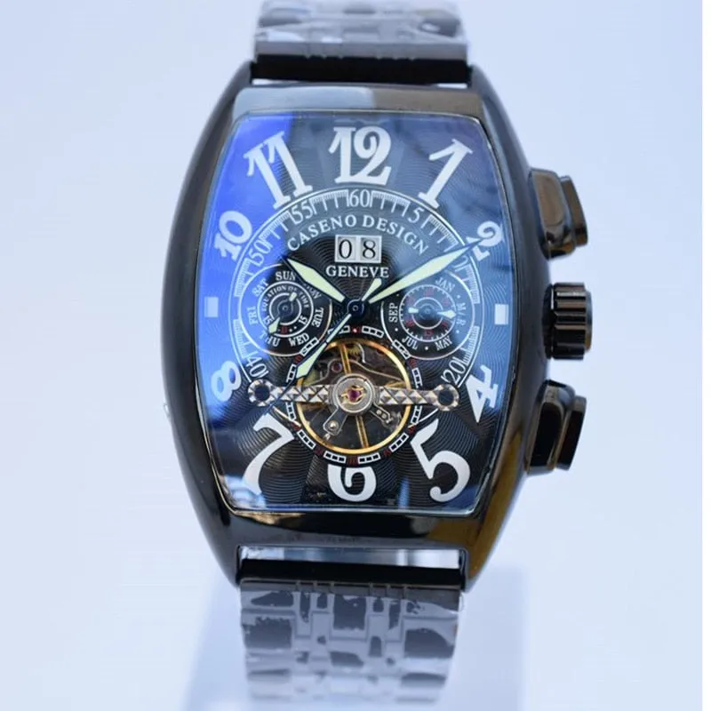 Men's Stainless Steel Luminous Automatic Mechanical Sport Wristwatches