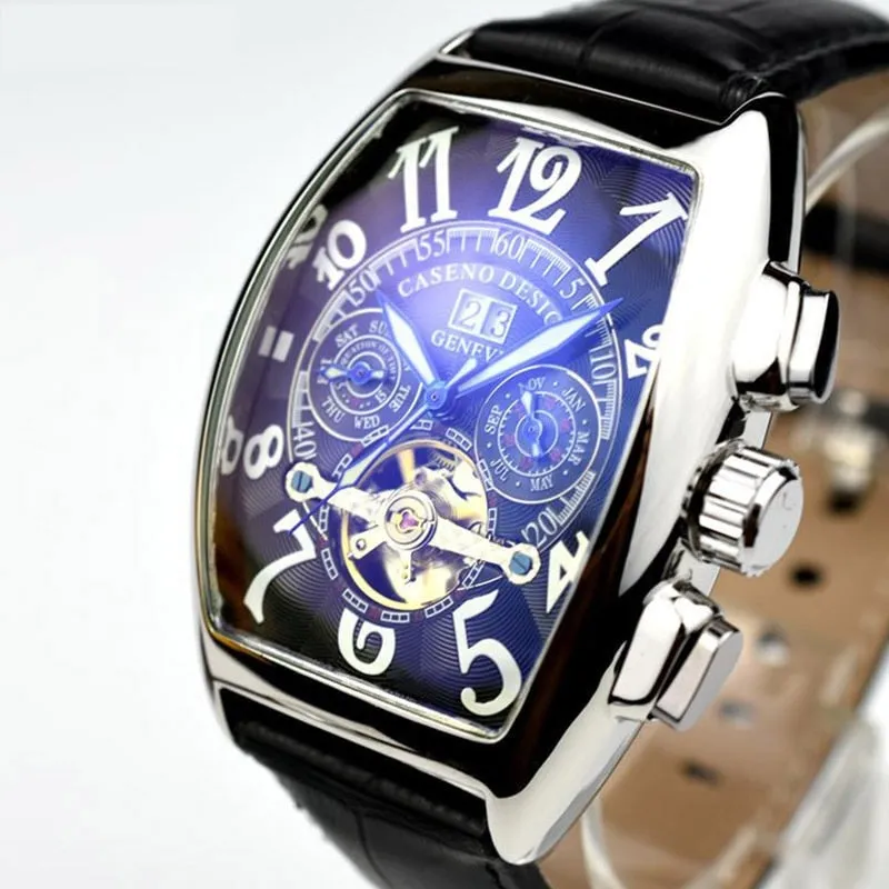 Men's Stainless Steel Luminous Automatic Mechanical Sport Wristwatches