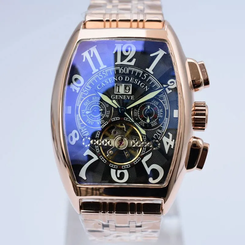 Men's Stainless Steel Luminous Automatic Mechanical Sport Wristwatches