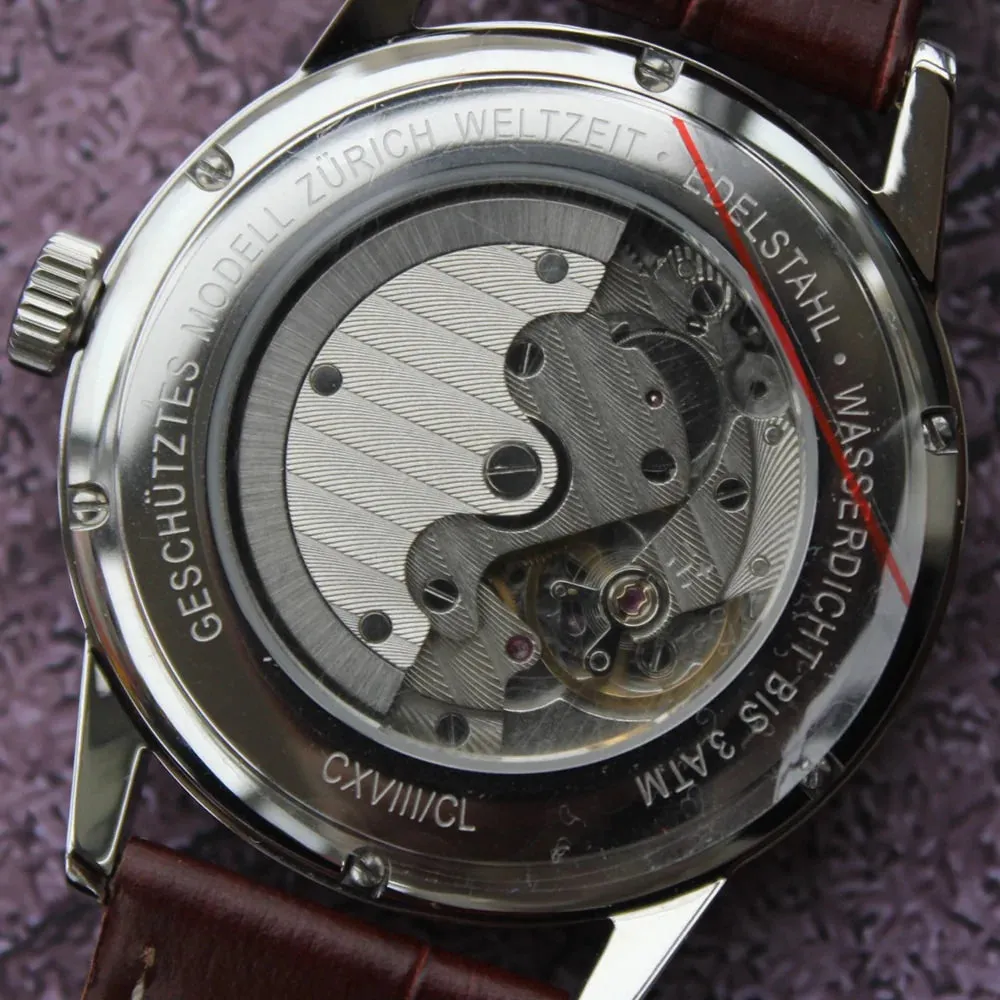 Men's Vintage Stainless Steel Automatic Mechanical Wristwatches