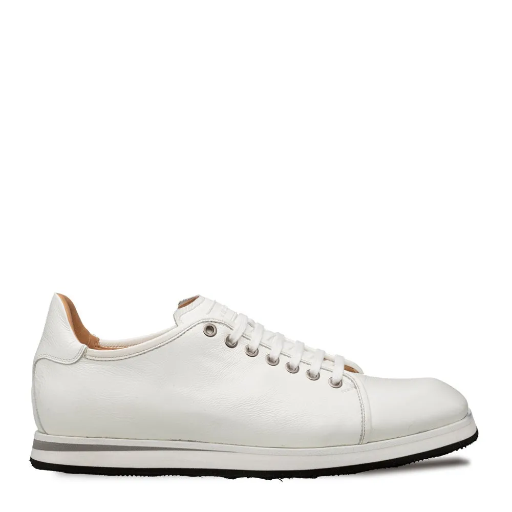 Mezlan Cartuja 21153 Men's Shoes White Hi-Shine Calf-Skin Leather Casual Sneakers (MZ3710)