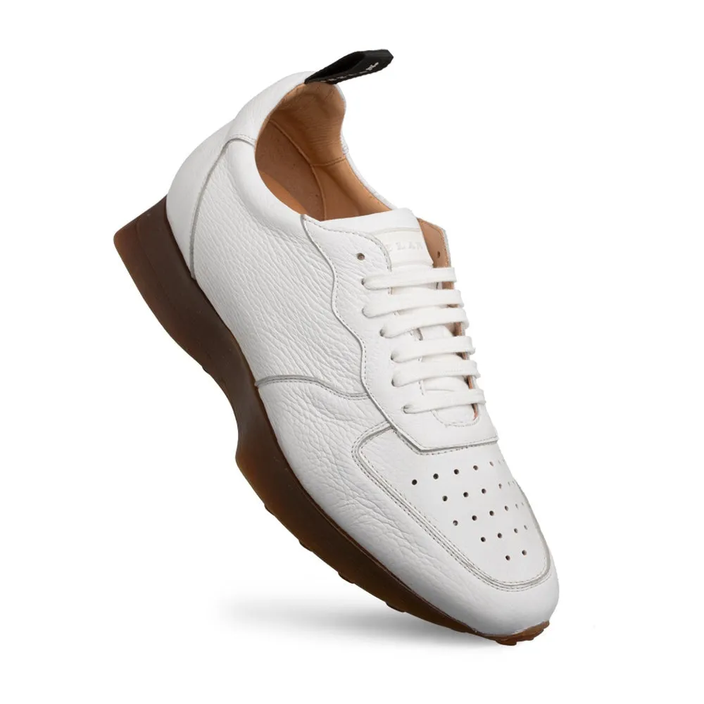 Mezlan Gerardo 21135 Men's Shoes White Deer-skin Leather Casual Sneakers (MZ3732)