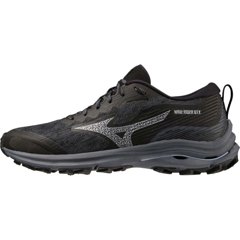 MIZUNO WAVE RIDER GTX BLACK/OMBRE BLUE/GLACIAL RIDGE FOR WOMEN'S