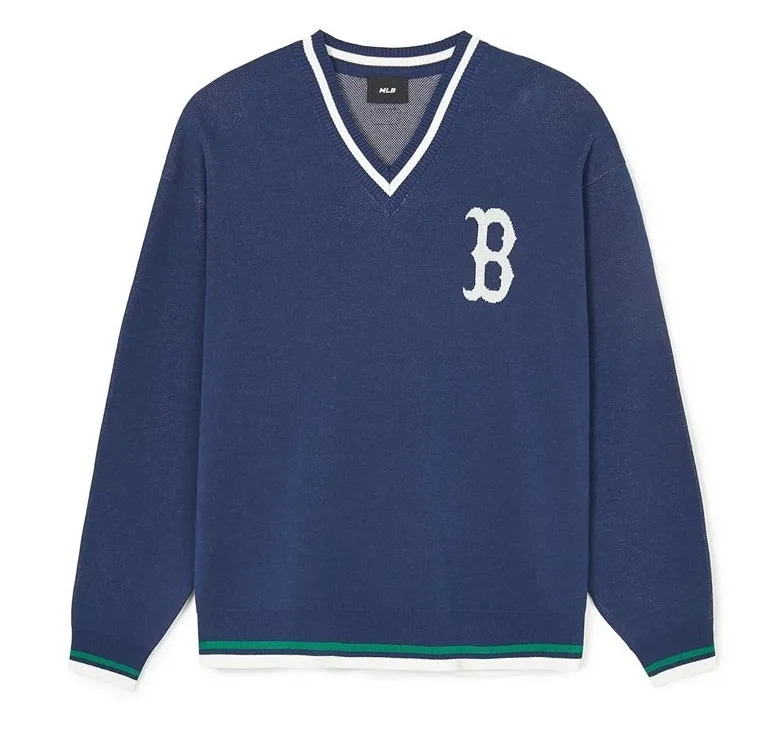 MLB Korea  |Casual Style Unisex Street Style Logo V-neck & Crew neck