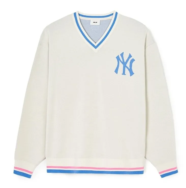 MLB Korea  |Casual Style Unisex Street Style Logo V-neck & Crew neck