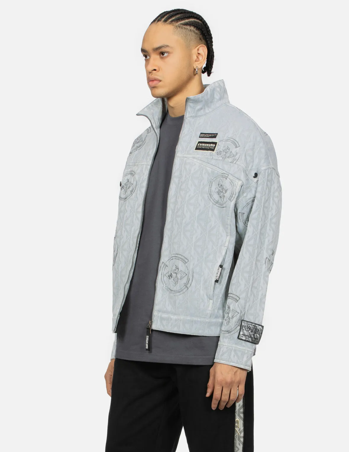 Monogram Jacquard Trucker Oversized Jacket