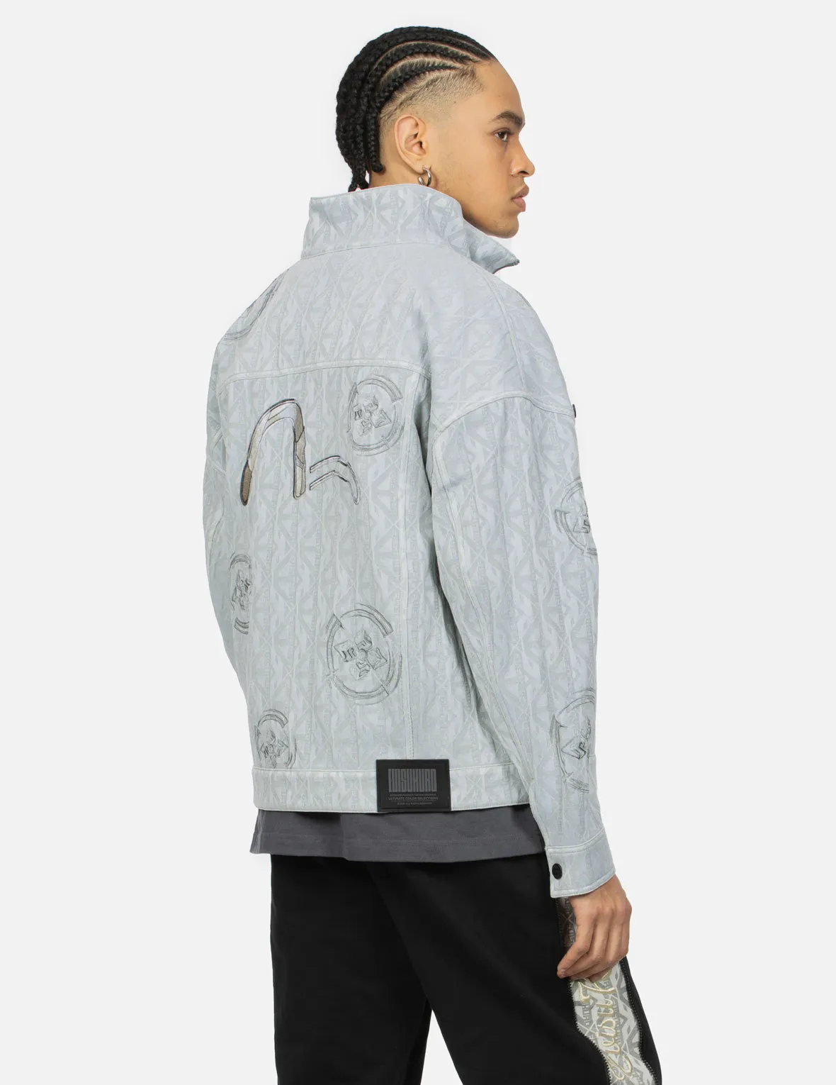 Monogram Jacquard Trucker Oversized Jacket