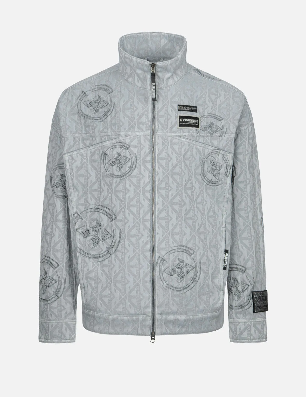 Monogram Jacquard Trucker Oversized Jacket