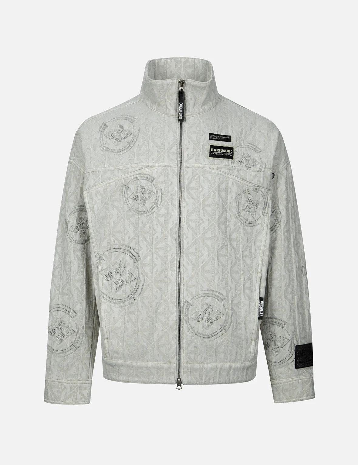 Monogram Jacquard Trucker Oversized Jacket