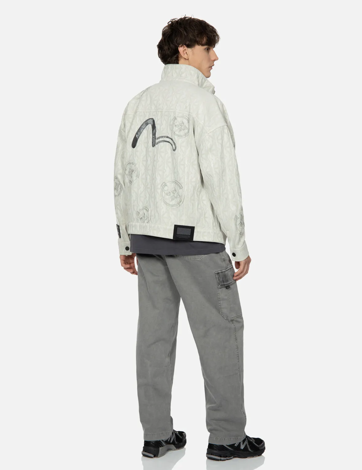 Monogram Jacquard Trucker Oversized Jacket