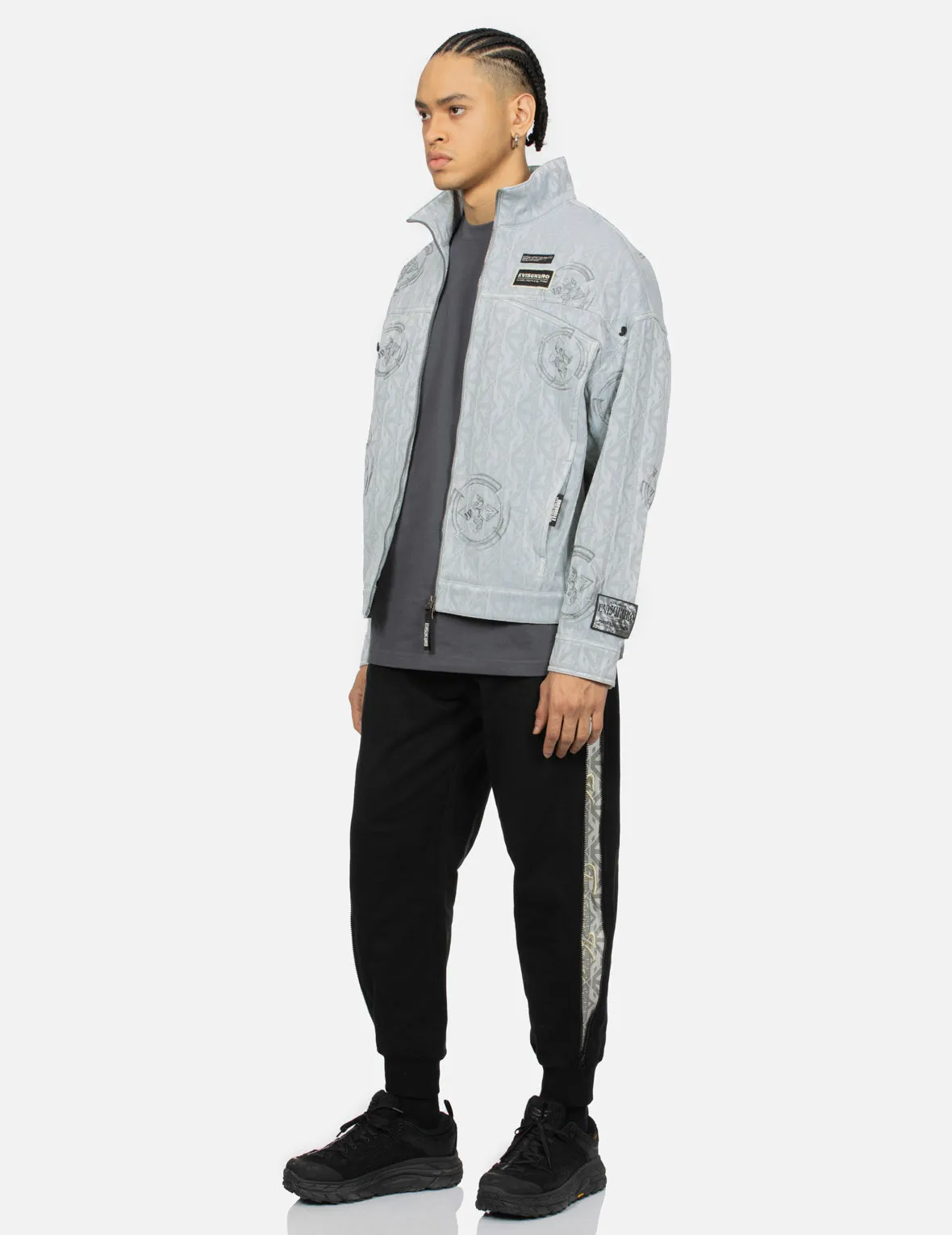 Monogram Jacquard Trucker Oversized Jacket