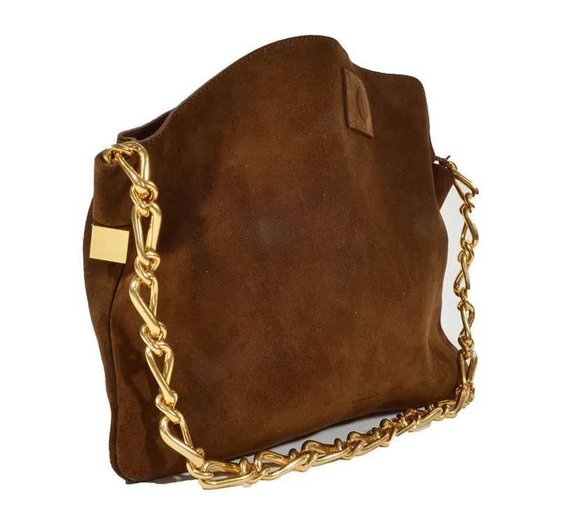 Nanushka Chain-Link Logo Detailed Shoulder Bag