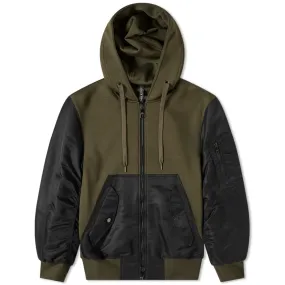 Neil Barrett MA-1 Sleeve Zip HoodyOlive