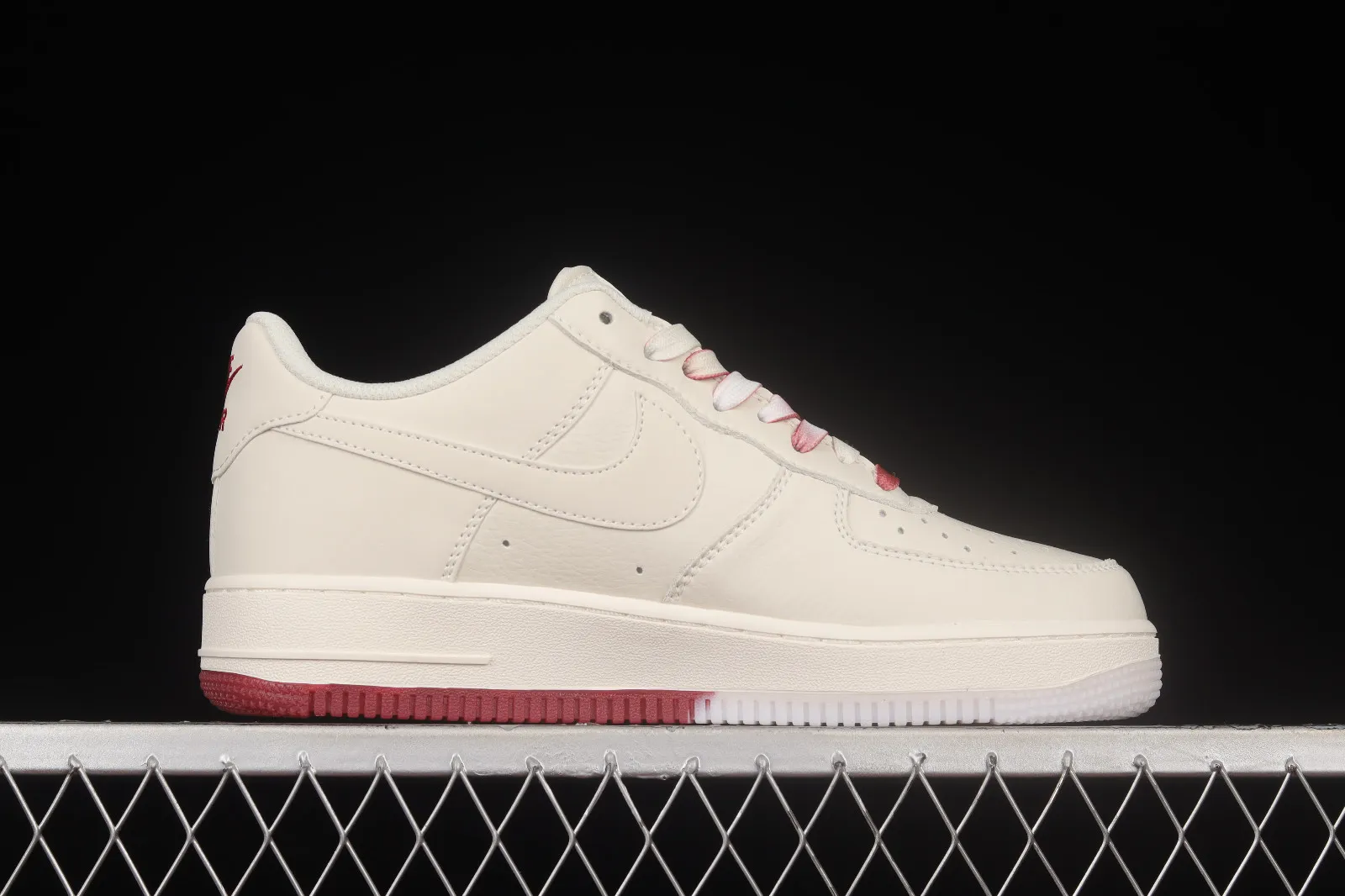 Nike Air Force 1 07 Low NBA Rice White Dark Red NB8969-123