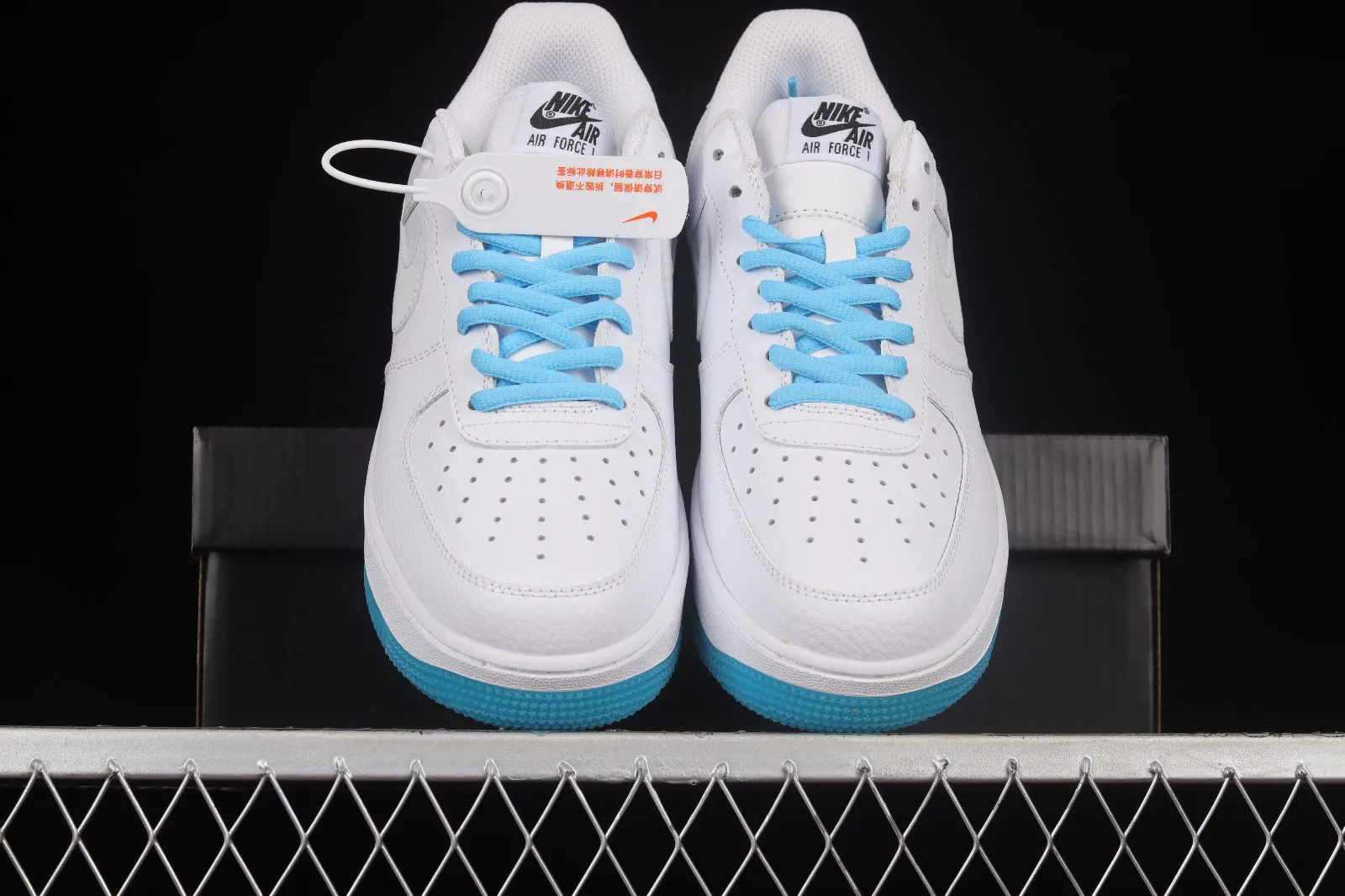 Nike Air Force 1 07 Low White Blue Crystal Black KH0806-168