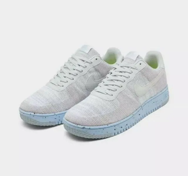 Nike air force 1 crater flyknit shoes photon dust white dc4831-101 men's 8 ds