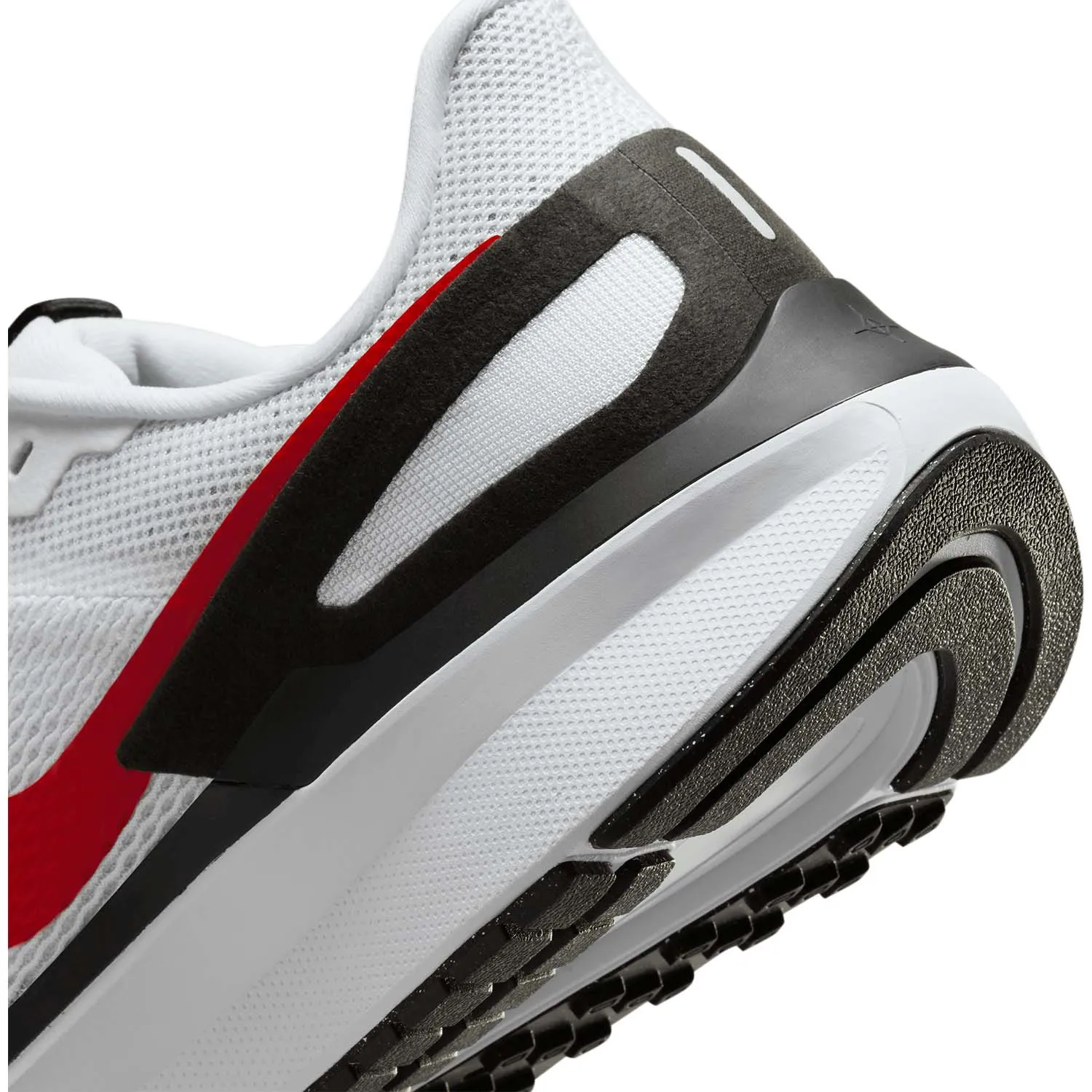 Nike Air Zoom Structure 25  White/Fire Red/Black/Light Smoke Grey