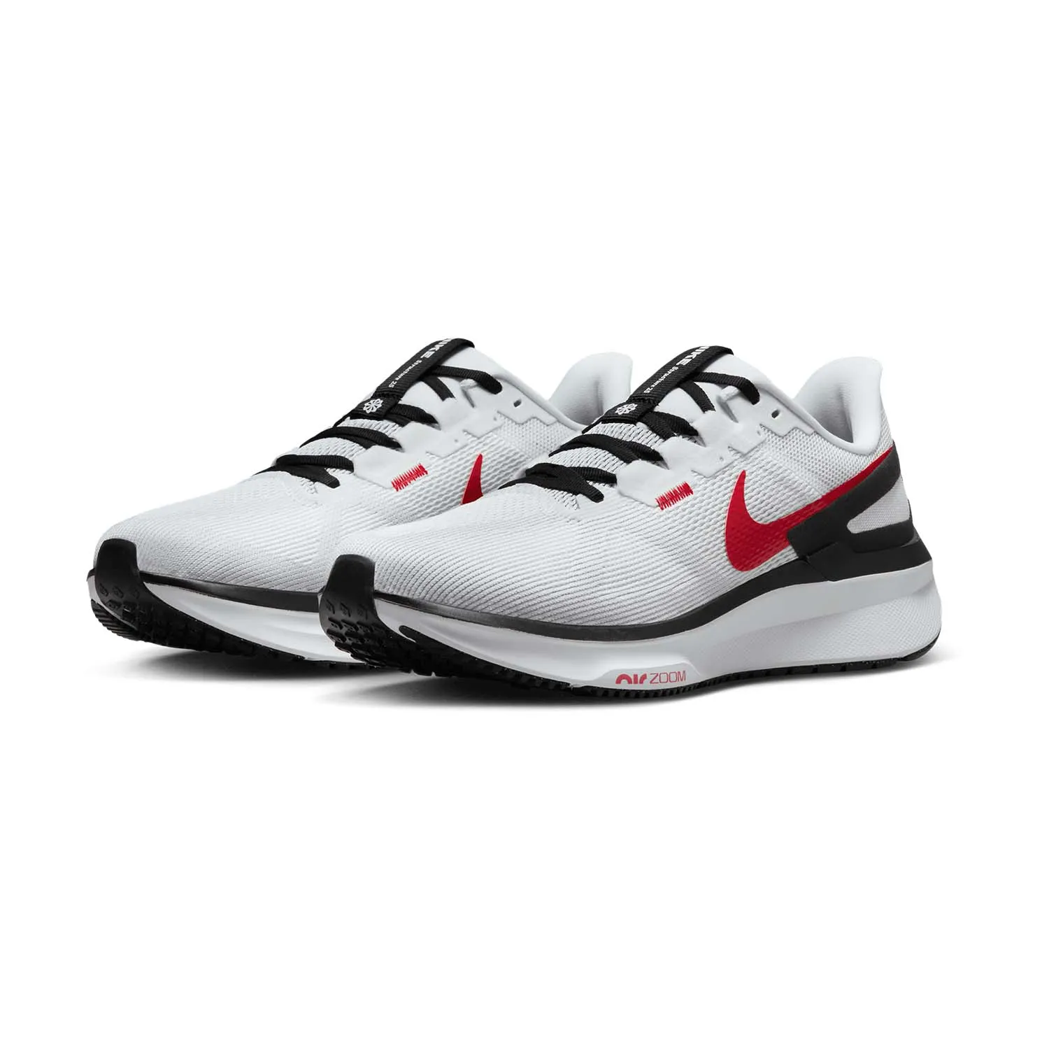 Nike Air Zoom Structure 25  White/Fire Red/Black/Light Smoke Grey