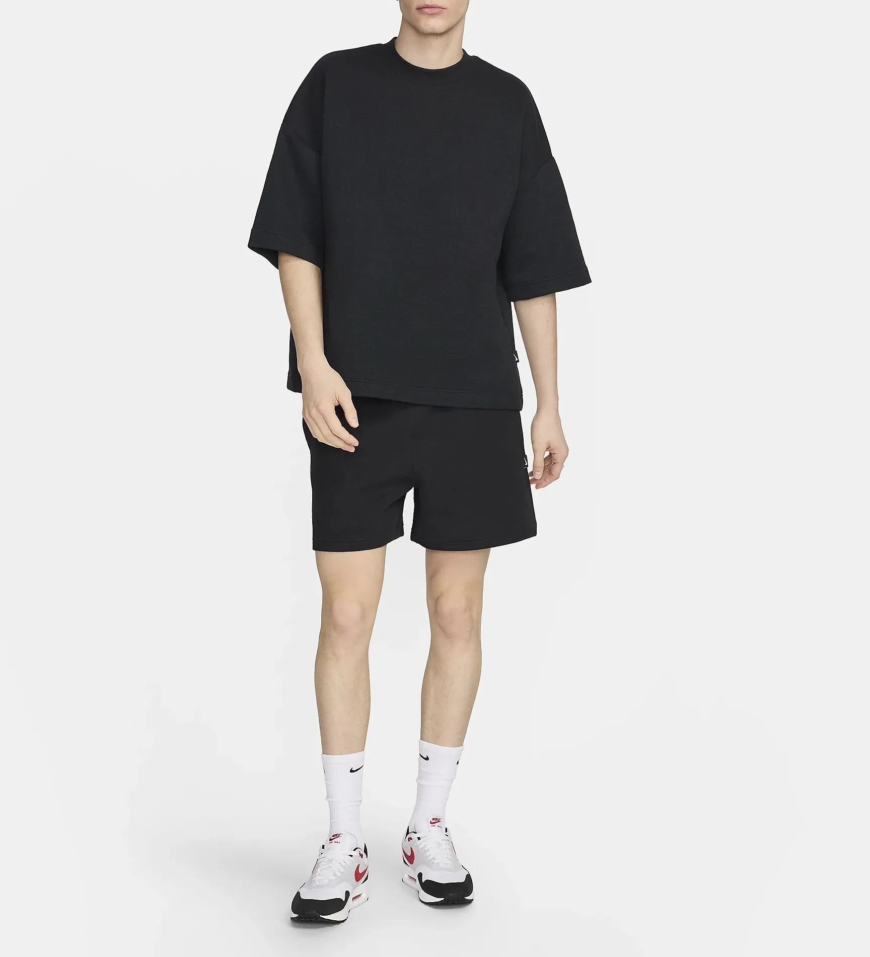 Nike  |Crew Neck Blended Fabrics Street Style Plain Short Sleeves