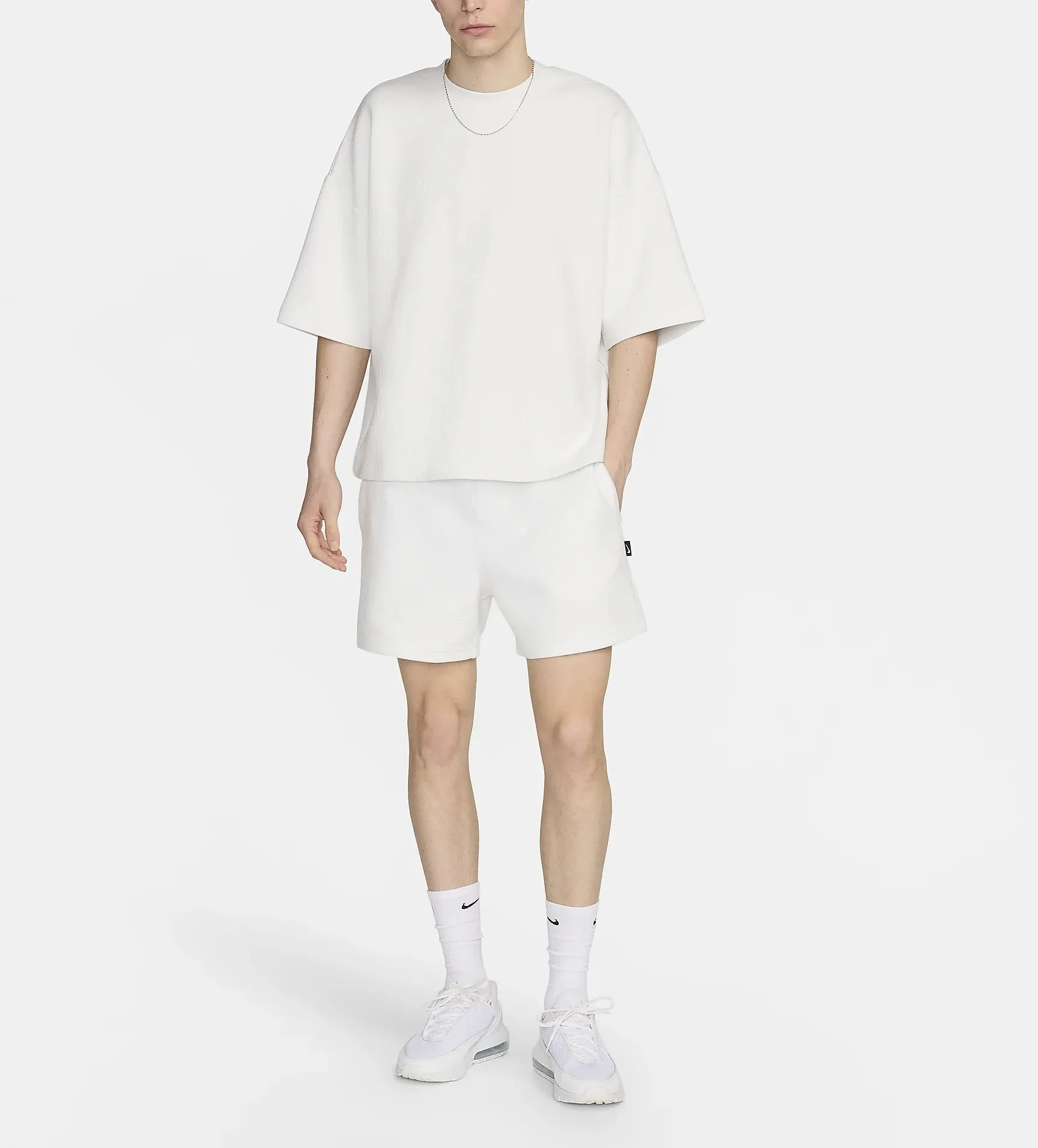 Nike  |Crew Neck Blended Fabrics Street Style Plain Short Sleeves