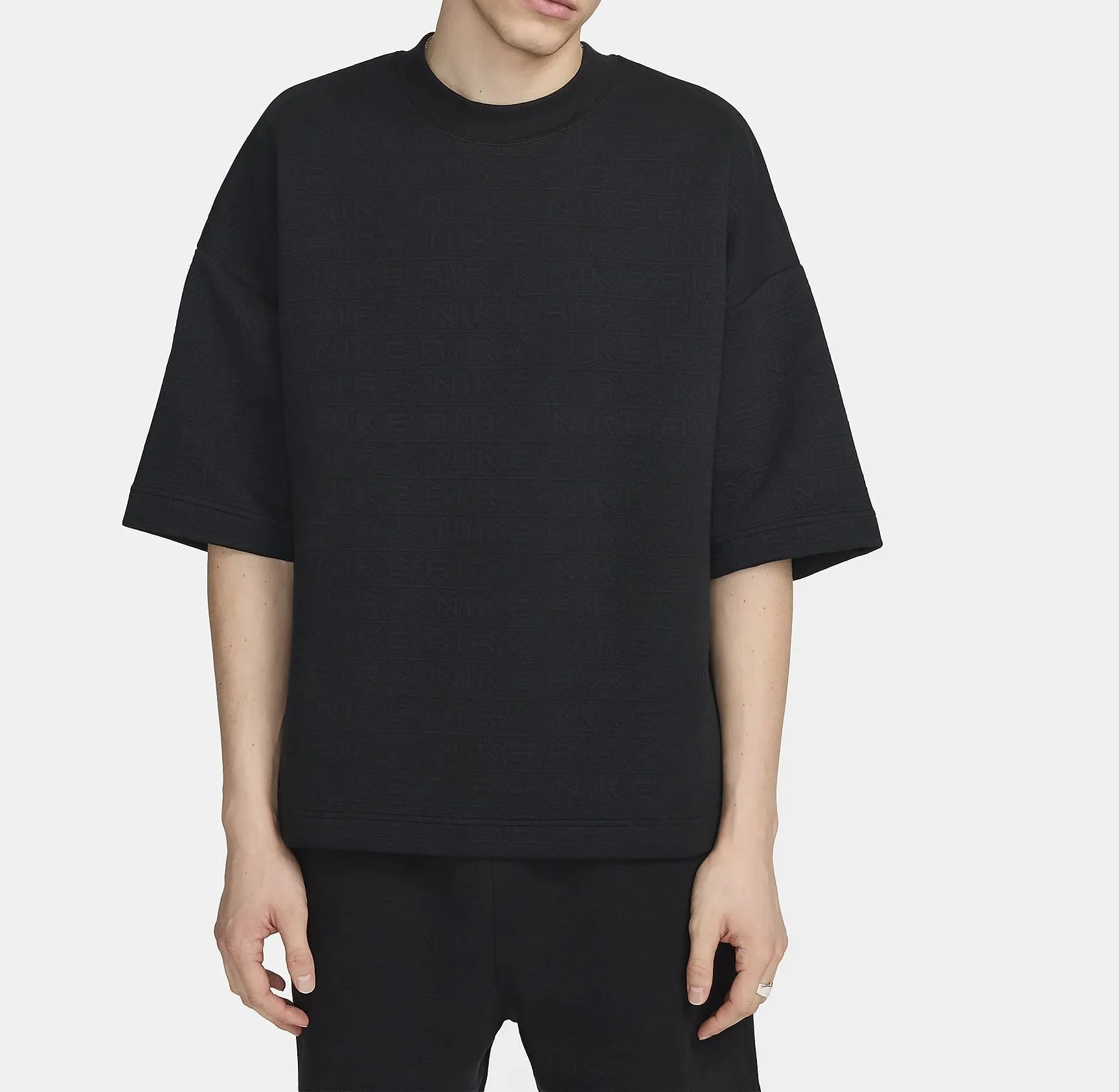 Nike  |Crew Neck Blended Fabrics Street Style Plain Short Sleeves