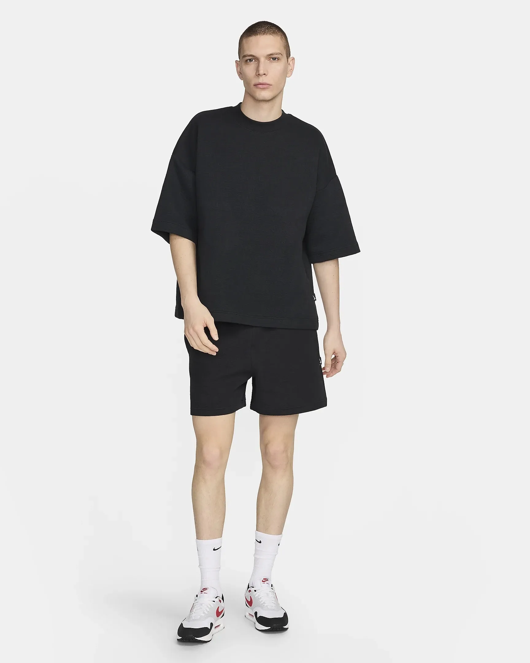 Nike  |Crew Neck Blended Fabrics Street Style Plain Short Sleeves