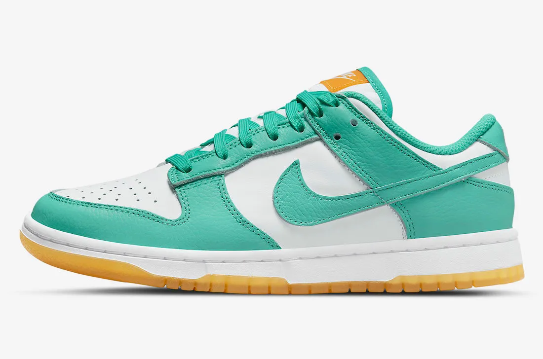 Nike SB Dunk Low White Turquoise Green Orange DV2190-100