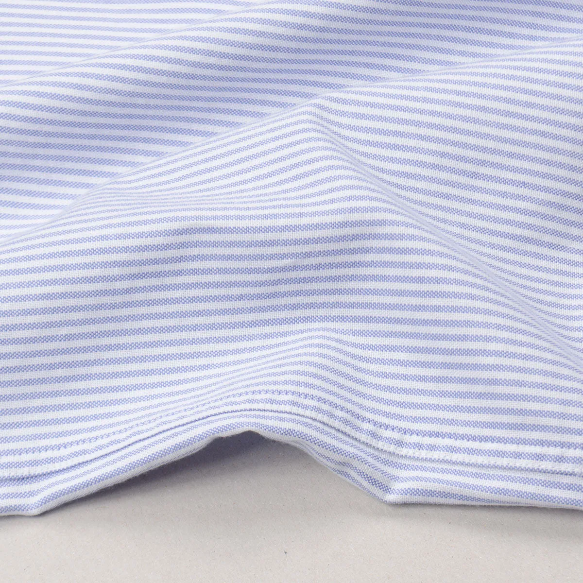 Norse Projects - Hans Collarless Oxford Shirt - Blue Stripe