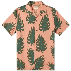 Nudie Short Sleeve Arvid Leaf ShirtApricot