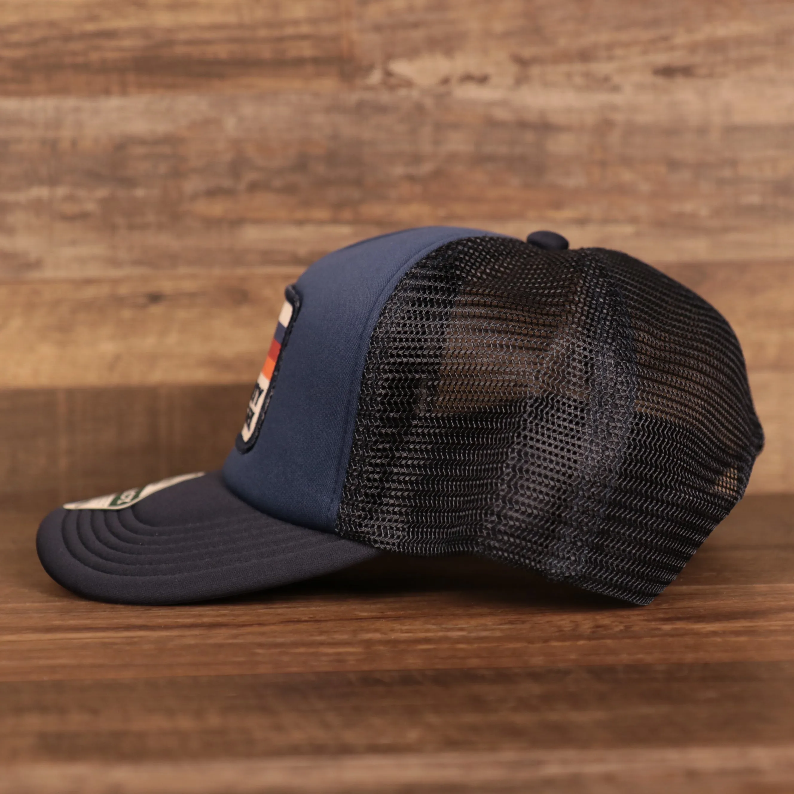 Ocean City New Jersey Rectangular Wave Patch | Navy Blue Trucker Hat